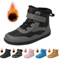 thumbnail image 5 of Boys Girls Barefoot Winter Boots With Wide Toe Box Slip Drop Sole Ankle Winter Snow Boots Girl Winter Boots for Kids, 5 of 9