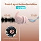 thumbnail image 3 of Auriculares Sleep Hmusic Sleep con micrófono, 30 dB, aislamiento de ruido, color rosa, 3 of 9