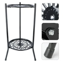 LULULION 1Pcs Simple Black Metal Planter Support Rack for Housewarming