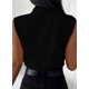 thumbnail image 2 of Camiseta sin mangas BLENCOT para mujer, cuello en V, sin mangas, verano, color negro L, 2 of 4