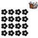 thumbnail image 1 of 6 pegatinas decorativas de flores negras, de vinilo, impermeables, para cascos de moto, 3 x 3 cm (1,2 x 1,2 pulgadas), autoadhesivas., 1 of 9