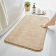 thumbnail image 6 of Soft Bath Rugs Absorbent Non-Slip 18 x 28inch Beige Microfiber Fluffy Shaggy Bathroom Mats Machine Washable Floor Rug, 6 of 7