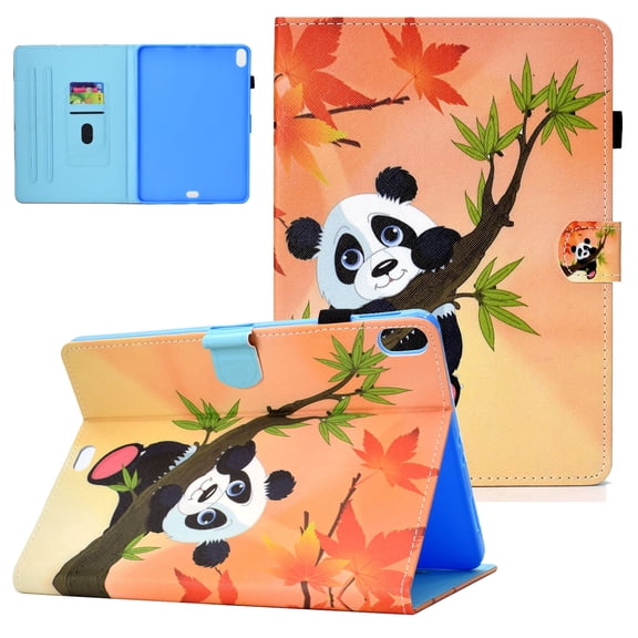 iPad Pro 11 Inch Case 2018 Released, Allytech Folio Flip Slim Anti-Scratch Kickstand Auto Sleep Wake Full Protective Magnetic Closure Cards Holder Wallet Case Cover for Apple iPad Pro 11", Panda Leaf