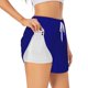 thumbnail image 1 of Balery Navy Pantalones cortos deportivos para mujer con forro y dos bolsillos, elásticos, para entrenamiento, gimnasio, yoga-Large, 1 of 7