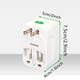 thumbnail image 3 of Adaptador de viaje universal enchufe 6A Cargador multipropósito | Material ABS ignífugo | Voltaje de entrada de 250 V CA | Potencia máxima de 1500W | Toma de corriente portátil | Paquete de 1, 3 of 9