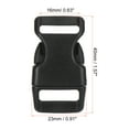 thumbnail image 2 of Uxcell Plastic Buckles 20 Pack Quick Side Release Clips Black 16mm, 2 of 6