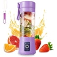 thumbnail image 1 of Jinsinto Portable Blender Cup,Electric USB Juicer Blender,Mini Blender Portable Blender For Shakes and Smoothies, Juice,380ml, Six Blades Great for Mixing,Light purple, 1 of 5