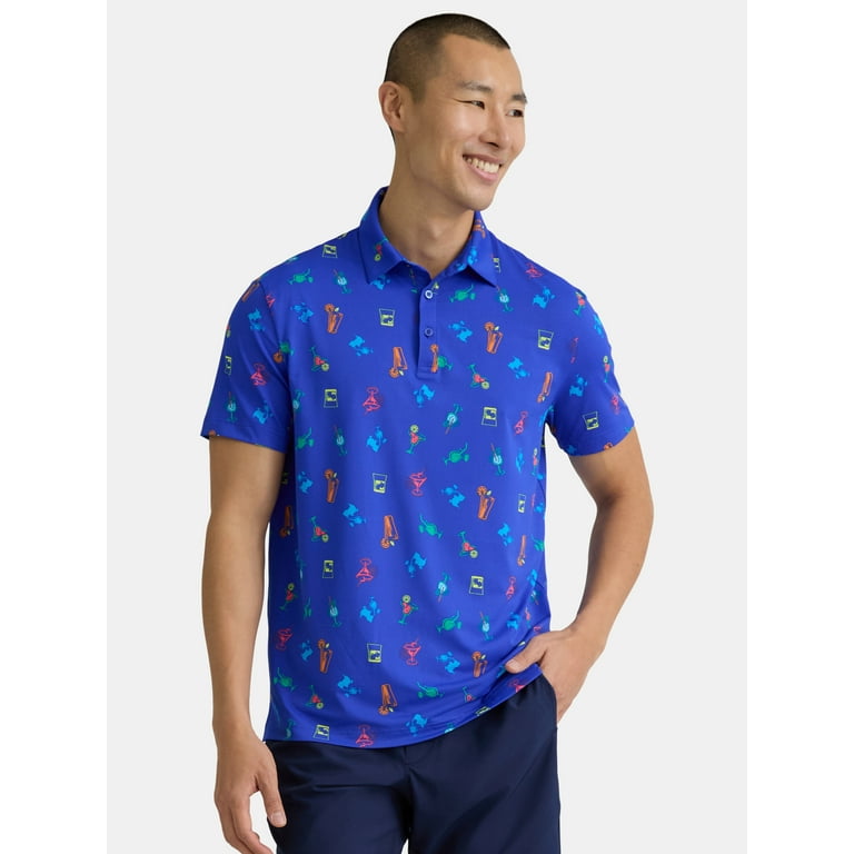 Birdie Bound Men's Novelty Print Golf Polo Shirt photo 1