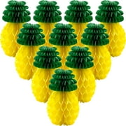 XD-10 Pack 8 Inch Pineapple Honeycomb Centerpieces Pineapple Party Decoration Tissue Paper Pineapple Table Hanging Decoration Favor for Tropical Hawaiian Luau Party Birthday Wedding*1