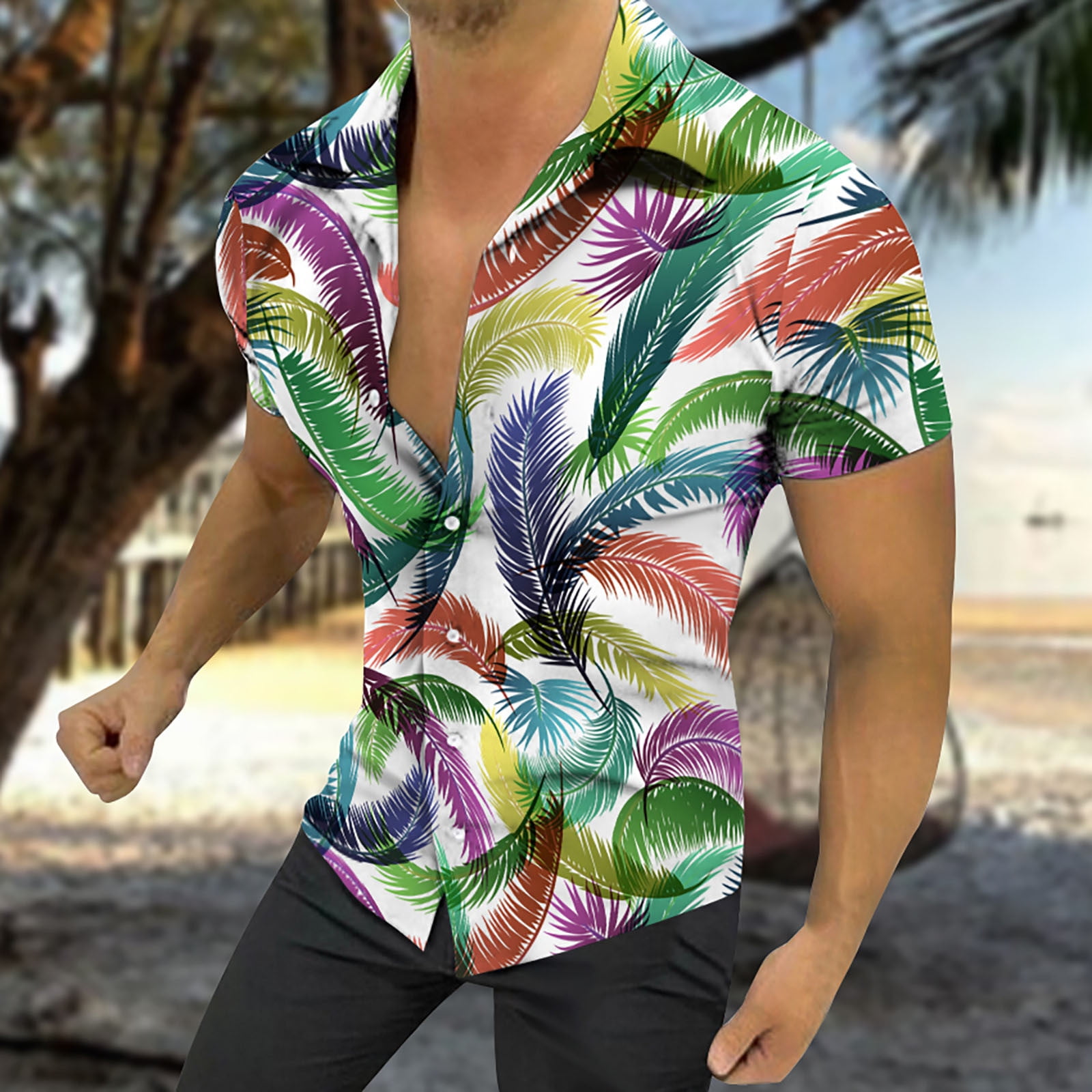 Mens Shirts For Men Loose Baseball Collar Button Front Plus Size Jacket T  Shirt Casual Shirt Summer Tops Breathable Hawaiian Shirt For Men White  Dress Shirt For Men Dress Shirts For Men