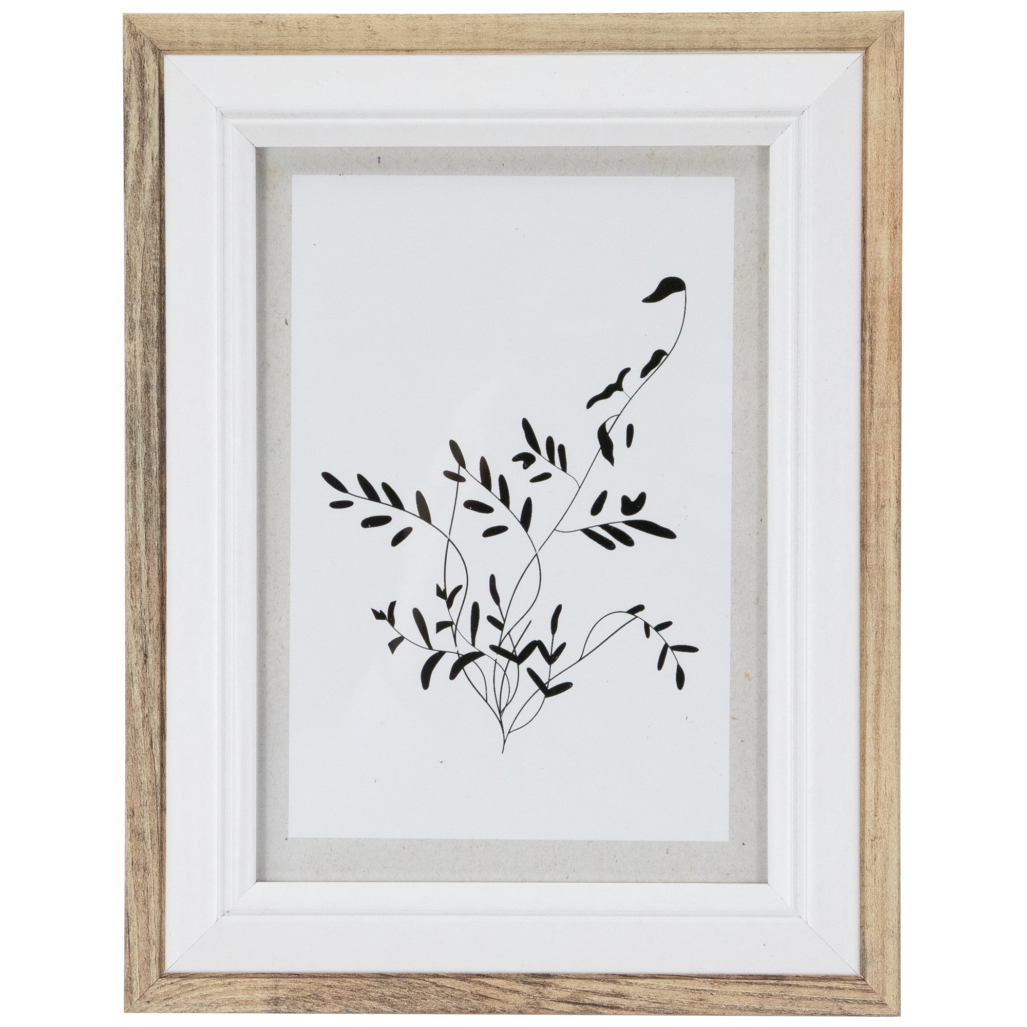 Northlight Wooden Picture Frames - for 5" x 7" Photos - Natural and White - Set of 4