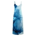 thumbnail image 4 of EGNMCR Robes de Vacances pour Femmes Robe à Bretelles d'Été Sans Manches Imprimée Col en V Décontractée Longue Robe Maxi, 4 of 5