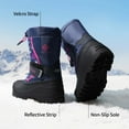 thumbnail image 4 of DREAM PAIRS Mid Calf Waterproof Winter Snow Boots Kamick for Big Kid Boys & Girls. color Navy/Fuchsia, size 12., 4 of 6