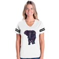 thumbnail image 1 of Womens Elephant Football V-Neck T-Shirt, 1 of 5