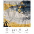 thumbnail image 7 of Street Art Bed Skirt King Size 16" Drop Watercolor Yellow Gray Decoration Ruffled Wrap Around Bed Skirts Adjustable Elastic Bedskirt Dust Ruffle for King Size Bed, 7 of 7