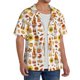thumbnail image 2 of Fotbe Gnomes Autumn Harvest Camisa Estampada de Manga Corta para Hombre, Casual de Verano, Estilo Playero, Sin Arrugas-Medium, 2 of 5
