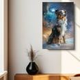 thumbnail image 4 of Australian Shepherd Dog Lying in The Snow Canvas Print Wall Art Famous Painting for Kids Nursery Bedroom Living Room Office Home, 4 of 6
