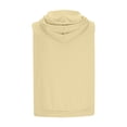 thumbnail image 3 of IYTR Men's T Shirts Comfy Summer Fashion Solid Color Hooded Neck Multi-pocket Cargo Sleeveless Pullover Hoodies Workout Outdoor Sweatshirt Tank Tops Tshirt Beige XL, 3 of 5
