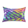 thumbnail image 7 of Yayeee Pillowcase King Size Set of 2 Satin Wrinkle Resistant Pillow Case, Green Wavy Pattern, 7 of 7