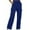Blue, variant on Lovskoo 2024 Womens Cargo Pants Wide Leg Baggy High Cut Pull On Elastic Waist Stretch Loose Pants with Pocket 90S Outfit Pink