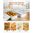 thumbnail image 2 of KFFKFF 4-Unit Professional Food Heating Device, Electrical Heat Station with Separate Temp Regulation, 450W x 4 Metallic Food Warming Equipment with Lower Shelf and Extra Space, 2 of 9