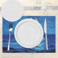 thumbnail image 3 of Ambesonne Nautical Place Mats Set of 4, Sail Boat Art Picture, Standard Size, Navy Blue and Blue, 3 of 6