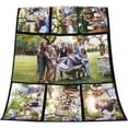 thumbnail image 3 of Custom Blanket with Photo Text Personalized Bedding Throw Blankets Customized Flannel Fleece Blankets for Family Birthday Wedding Gift Fits Couch Sofa Bedroom Living Room - 50"x40", 3 of 6
