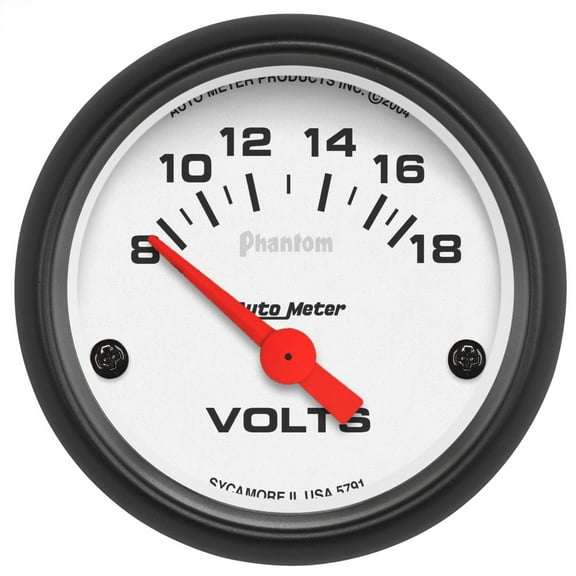 AUTO METER 5791 2IN VOLTMETER, 8-18 VOLTS SSE, PHANTOM