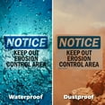 thumbnail image 6 of (2 Pack) Keep Out Erosion Control Area OSHA Notice Sign 14 Inch X 10 Inch Indoor / Outdoor Rust-Free Aluminum Metal Signs for Workplace, Workshop, and Construction Site, Made in the USA, 6 of 8