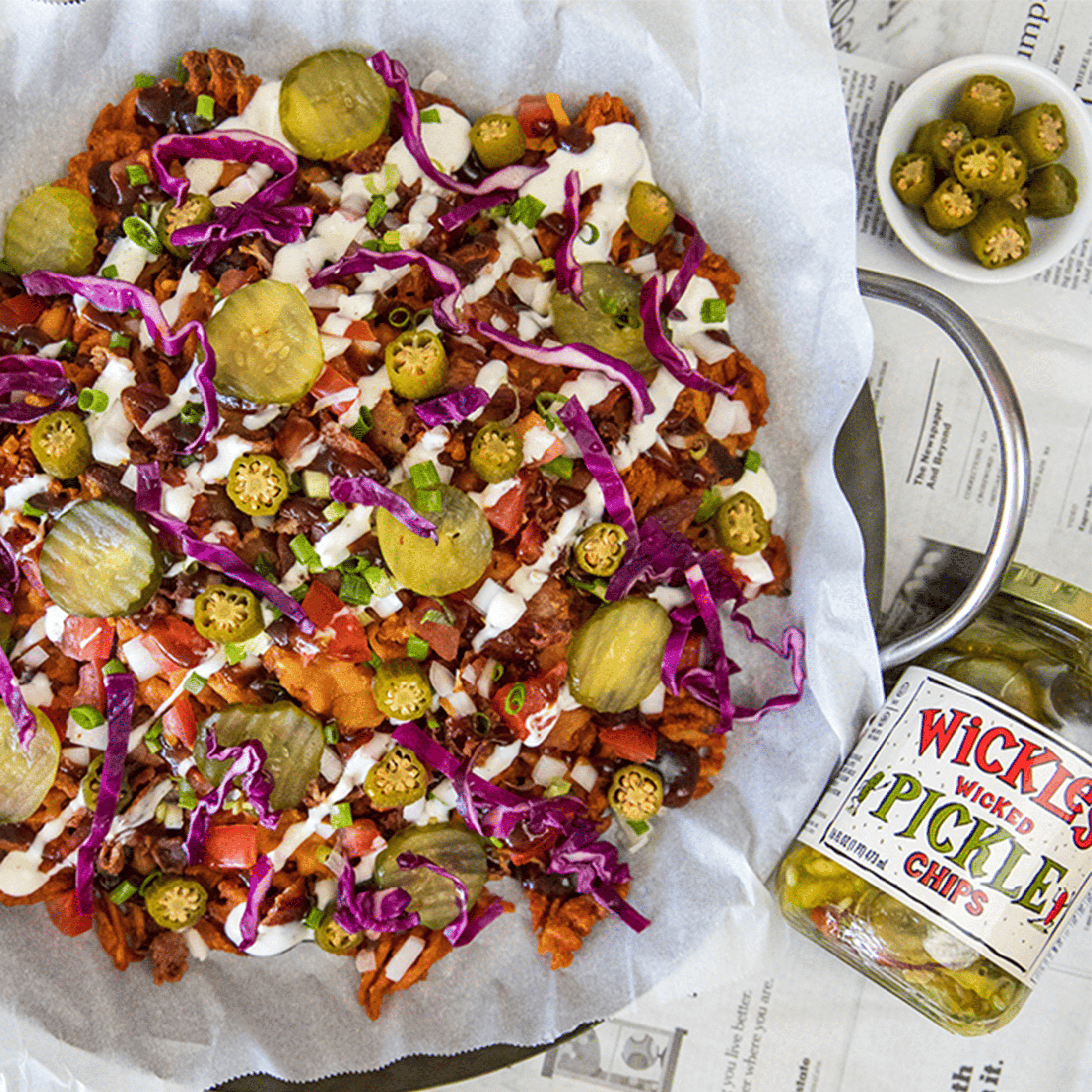 (6 pack) Wickles Wicked Pickle Chips, 16 fl oz Jar
