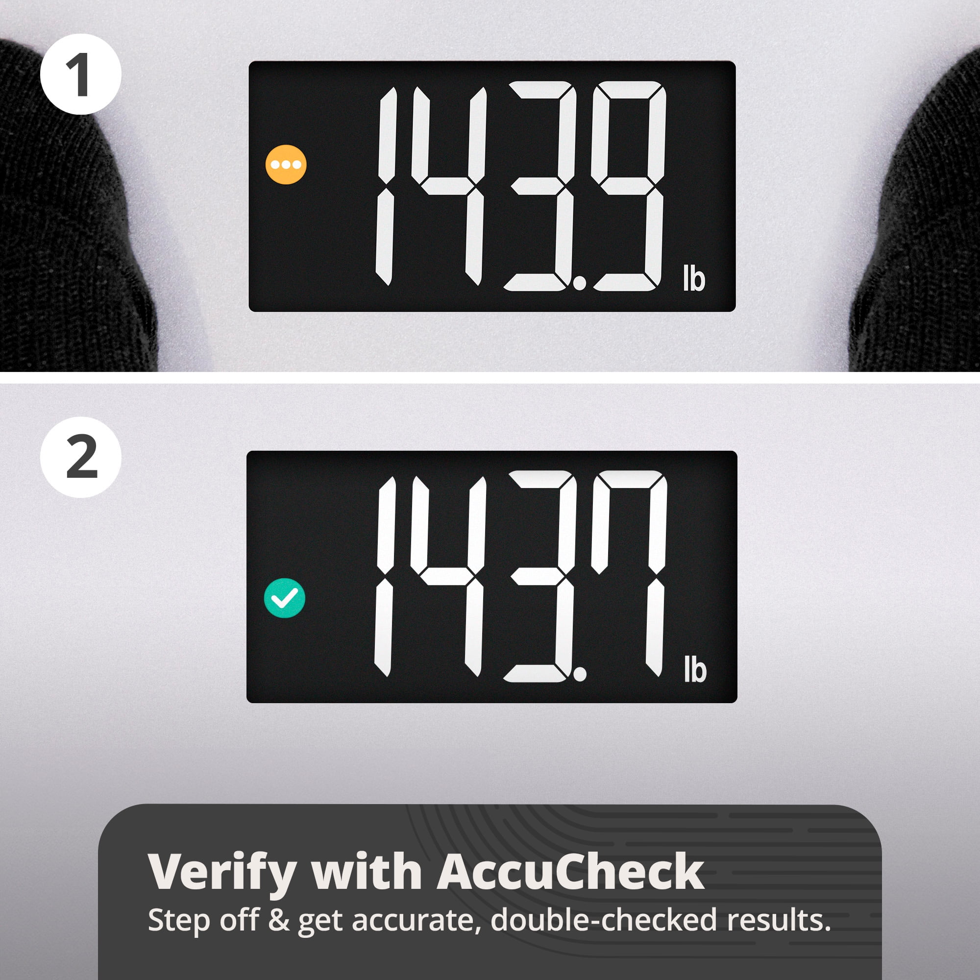 Greater Goods AccuCheck Digital Bathroom Scale, Weight Scale with 400 Lb Capacity, Ash Grey