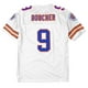 thumbnail image 2 of Camiseta de fútbol de los años 90 para fiesta Bobby Boucher #9 The Waterboy Sandler Camiseta de fútbol de la película del 50 aniversario (blanco grande), 2 of 5