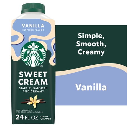 Starbucks Vanilla Flavored Sweet Cream Creamer, Perfect for Cold Brew & Iced Coffee  24 fl oz