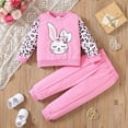 thumbnail image 2 of Gibobby Toddler Kids Little Girls Clothes Set 6 12 18 24 Months 2T 3T 4T 5T 6T 7T Cute Decor Pullover(9-12 Months,Pink), 2 of 7