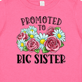thumbnail image 4 of Inktastic Promoted to Big Sister with Flowers Girls Baby T-Shirt, 4 of 5
