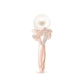 thumbnail image 3 of ANGARA Freshwater Cultured Pearl Olive Leaf Vine Ring in 14K Rose Gold for Women | June Birthstone, Birthday, Anniversary, Jewelry Gift for Women | Pearl Ring, 3 of 8