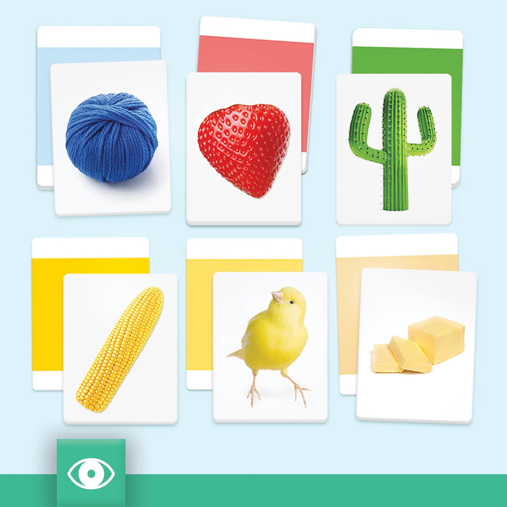 Headu: Maxi Flashcards - Colors - Sorting & Matching Game, Large Illustrated Cards, Visual Association Play, Preschool Montessori Activity Toddler 2-5
