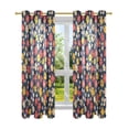 thumbnail image 7 of Yayeee Window Curtains Light Filtering 63"x42" Grommet Panel Pair Home Living Room Decor, Small Colorful Flower, 7 of 7