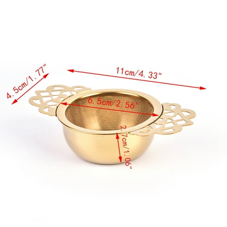 

1Pcs Stainless Steel Tea Strainer Easy Clean Loose Leaf Traditional Hanging Herbal Double Ear Infuser Filter Reusable