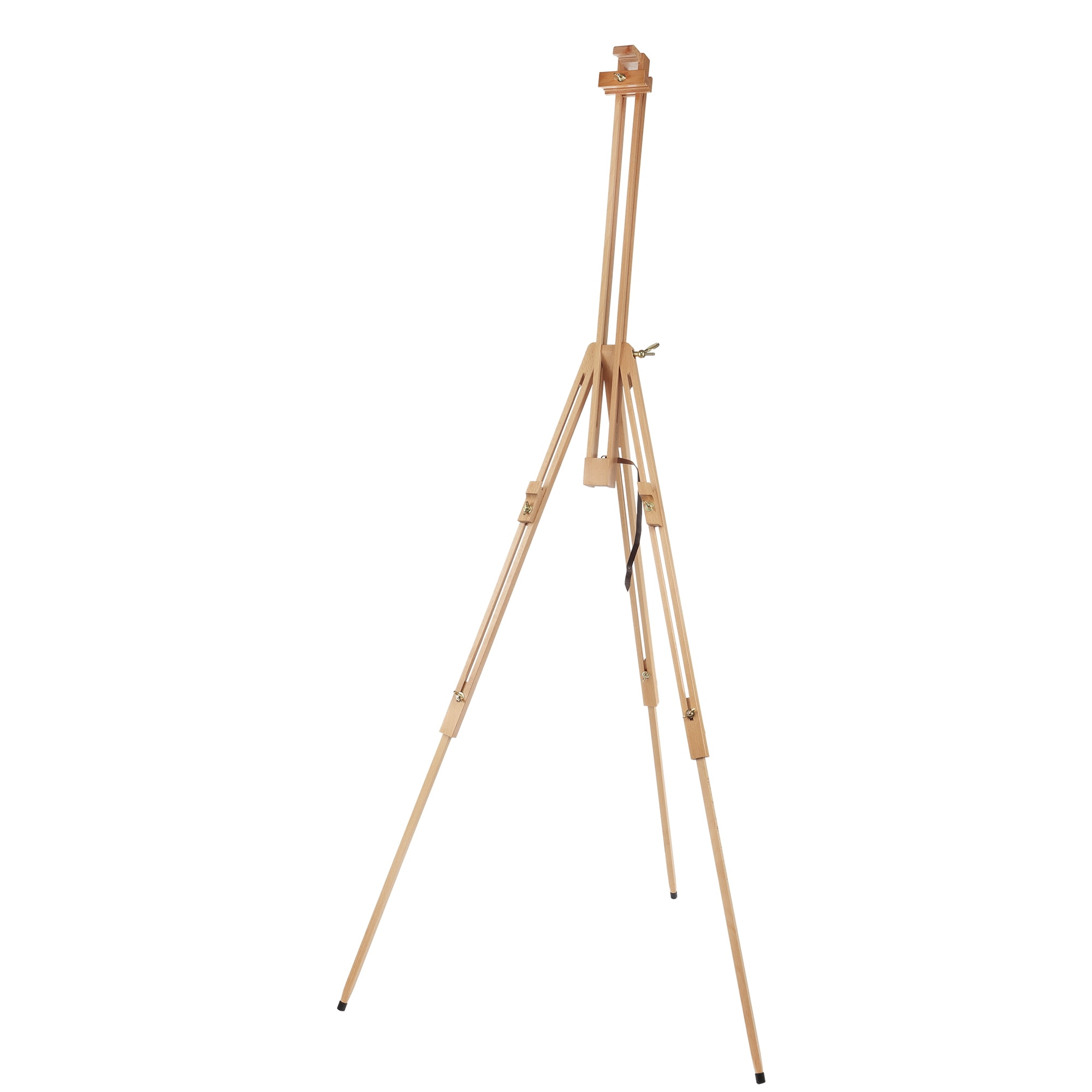 Artist Easel - Millbrook All Media Wood Field Easel LightWeight Adjustable Angles Perfect For Watercolors, Acrylics, and Oils, Holds Canvases up to 48" High