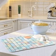 thumbnail image 6 of Yayeee Dish Drying Mat for Kitchen Counter 16"x18" Microfiber Absorbent Pad, Small Pastel Pattern, 6 of 7