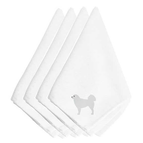 Polish Tatra Sheepdog Embroidered Napkins Set of 4