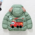 thumbnail image 4 of Boys Puffer Jacket Cute Print Full-Zip Long Sleeve Warm Bear Hooded Outdoor Coats Kids Warm Boy Winter Coat 7-8 Years, 4 of 5