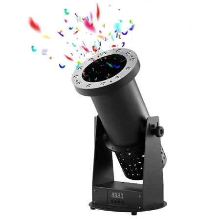 WAASOSCON Confetti Machine, Electric Confetti Launcher with 3×12 LED Lights, DMX Control Digital Confetti Cannon with Remote, Confetti Shooter for DJ Party Nightclub Wedding Stage Concert Event Show