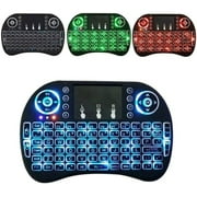【 2019 Newest Version 3 Colors Backlit 】ARTRONIX 2.4GHz Multi-media Portable Wireless Mini Keyboard with Touchpad Mouse