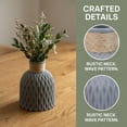 thumbnail image 2 of Unique Bargains Geometric Plastic Tall Decorative Bud Vase Grey 4.7" x 4.7" x 5.7", 2 of 7