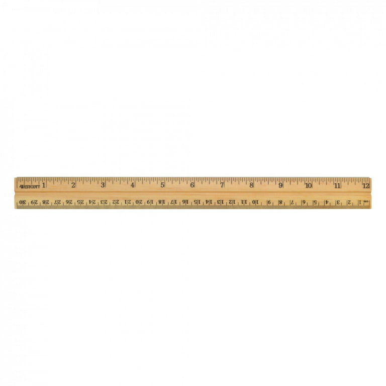 Westcott Flexible Wood/Brass Edge Ruler