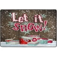 thumbnail image 4 of SKYSONIC Let It Snow Gifts Non-Slip Area Rug, Retro Wooden Floor Floor Carpet Comfort Floor Mats Decor for Indoor Front Porch,Living Room, Bedroom,Kitchen,72"x48", 4 of 5