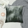 thumbnail image 2 of Qinduosi Throw Pillow Cover Misty Forest, Pillow Cover " Nature Pine Trees Scenic Foggy Mountain Cool Woodsy Landscape Woodland Room Decor for Living Room Couch Cushion Bed Indoor Outdoor Home Decor, 2 of 5