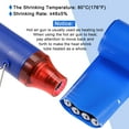 thumbnail image 5 of Unique Bargains Tube Rétractable en PVC Bleu 43mm Plat 10 Pieds pour Grand Pack de Batteries, 5 of 5